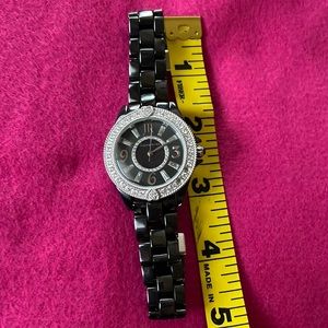 Judith Ripka Ceramic and Stainless Steel Diamondique Watch